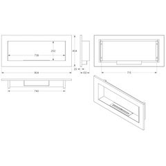 Biopeis 90x40 - Innebygd - Peisfokus