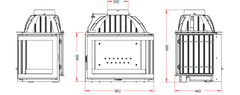 Invicta 700 Hjørne, 11 kW - Peisfokus