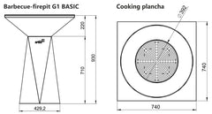 Utepeis - G1 BASIC - Ståltopp - Peisfokus